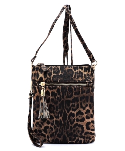 Leopard Crossbody Bag LE022 BROWN